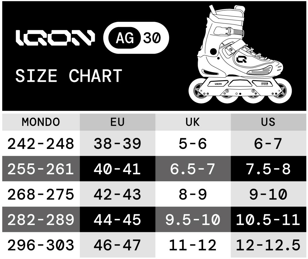 IQON AG 30 Lite Black Inline Skates