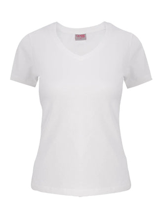 Fitted V-Neck Shirt w/ Large Logo