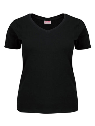 Fitted V-Neck Shirt w/ Large Logo