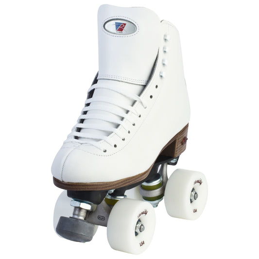 Riedell 120 Raven Skate White w Varsity Wheels