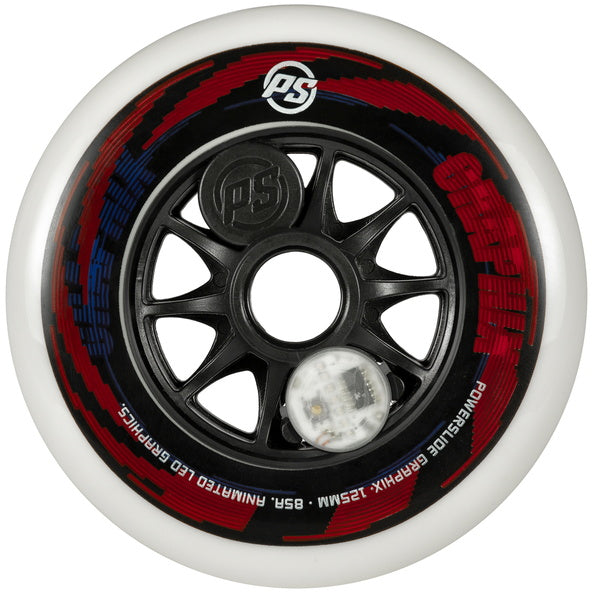 Powerslide Graphix LED Colour 125 Wheels EACH