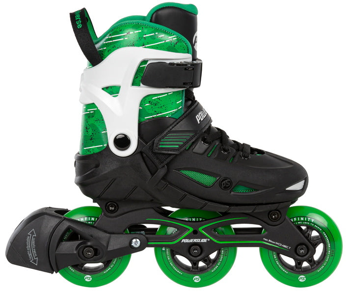 Powerslide Phuzion Universe Green 3W Adjustable Inline Skates