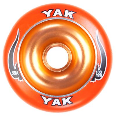 Yak Wheels Scat II 100mm 88a Orange w Metal Core