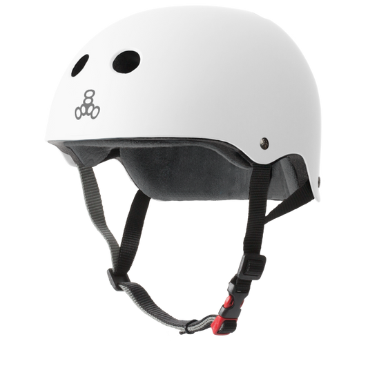 Triple 8 THE Certified Helmet SS White Rubber