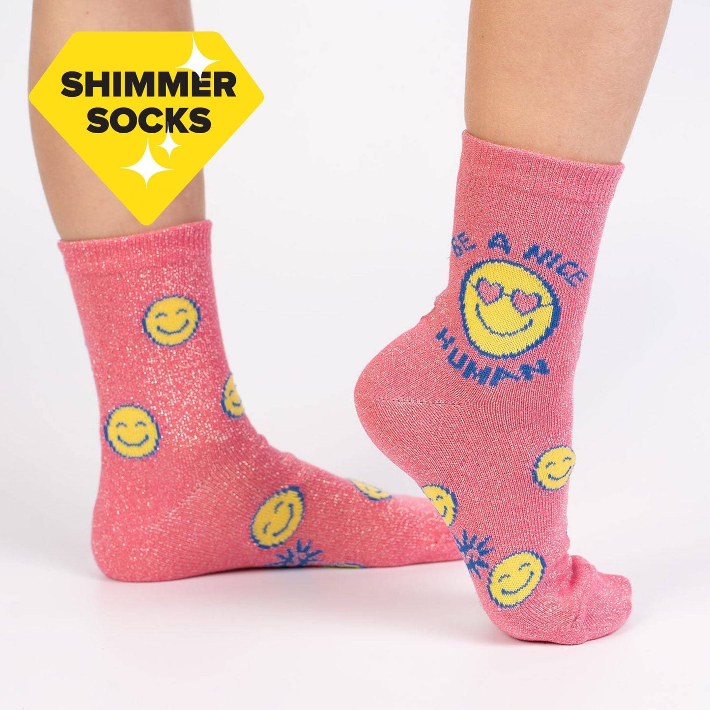 Sock it to Me Be A Nice Human Junior Crew Socks