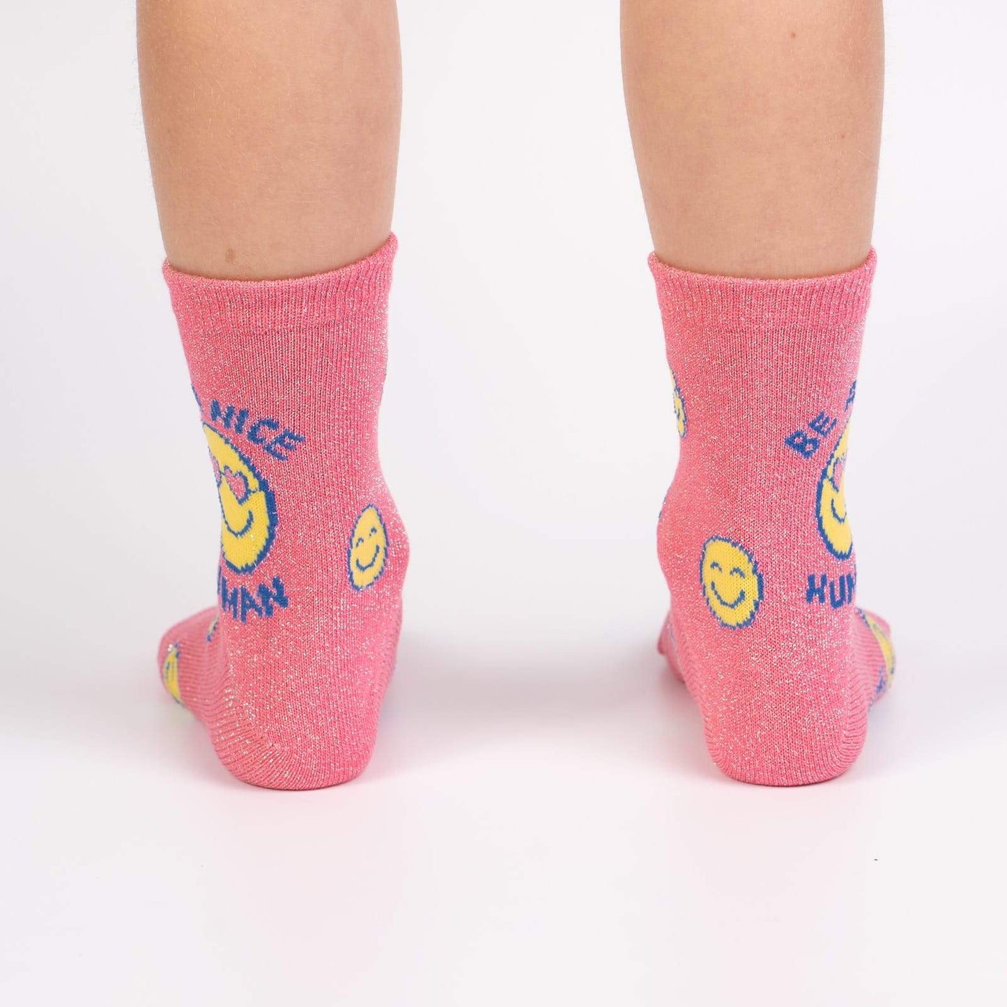 Sock it to Me Be A Nice Human Junior Crew Socks