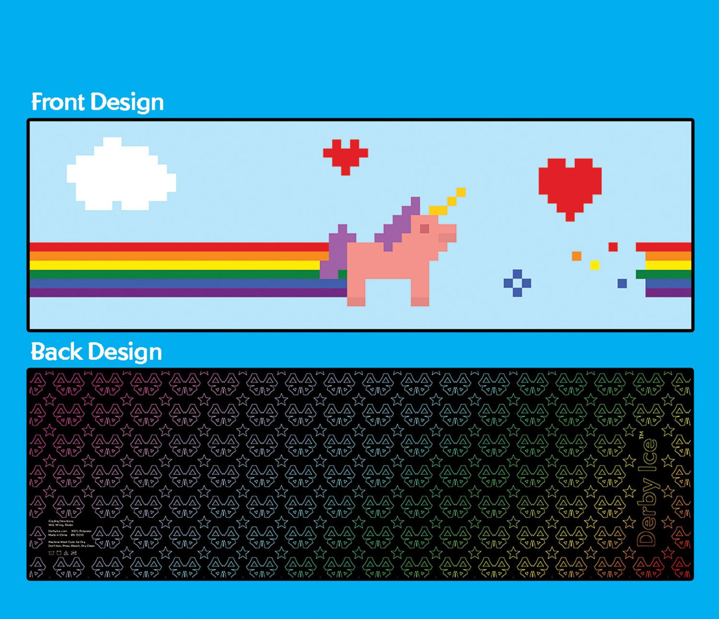 Derby Ice Towel Unicorn Pattern