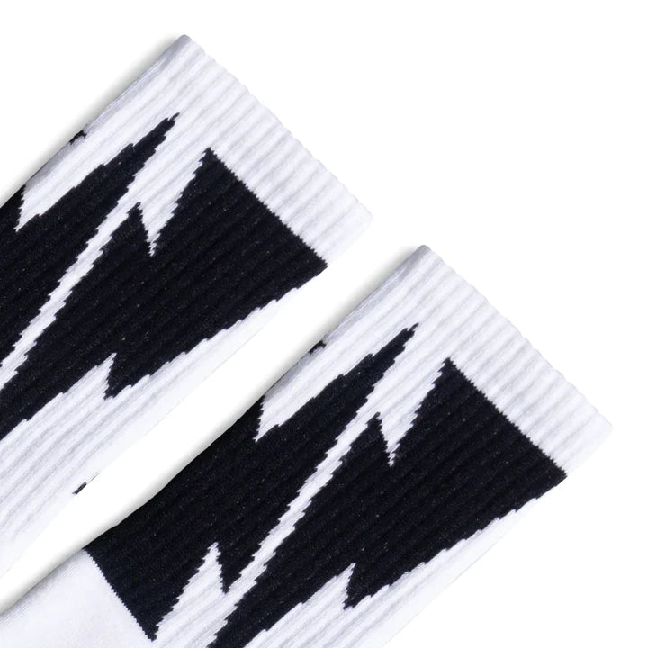 SOCCO Mike Vallely Bolt | White Mid Socks