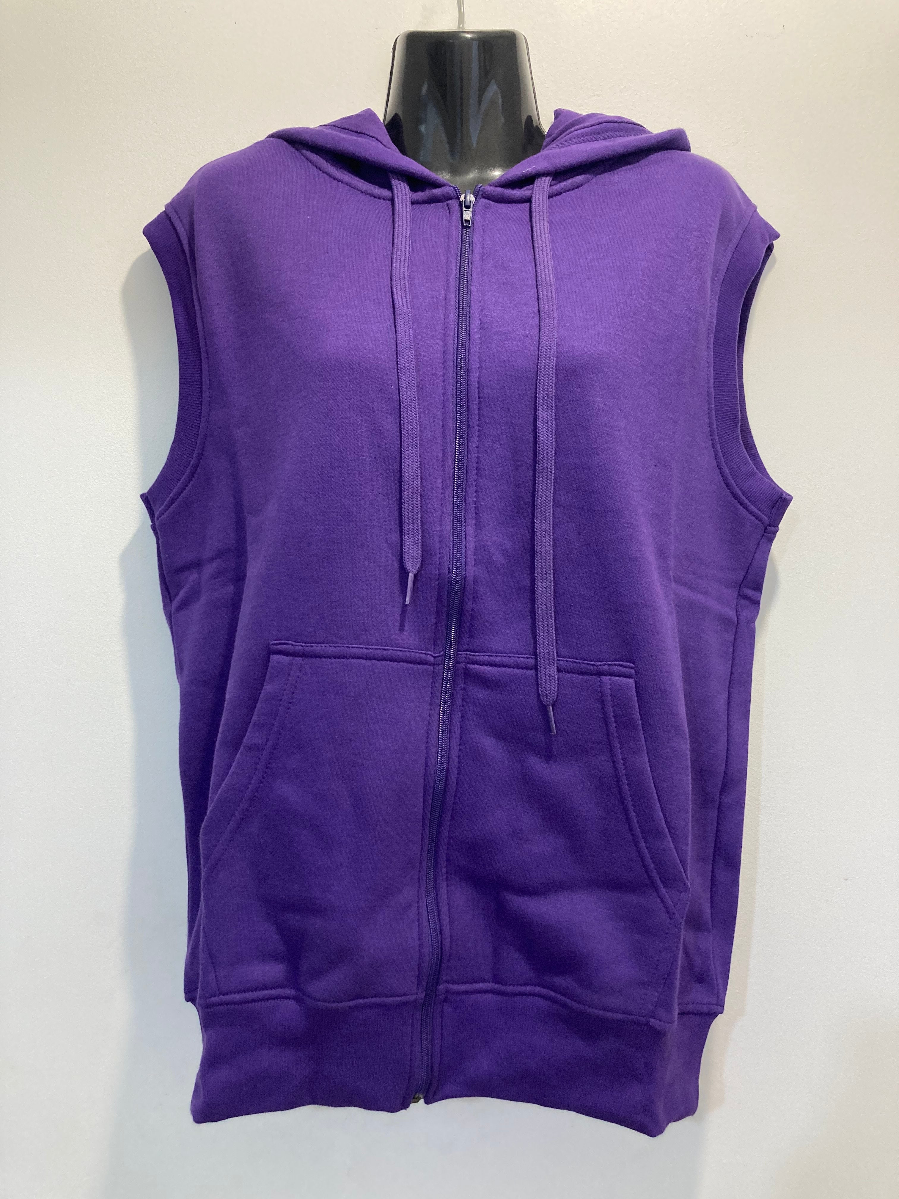 Sleeveless Hoodie Purple