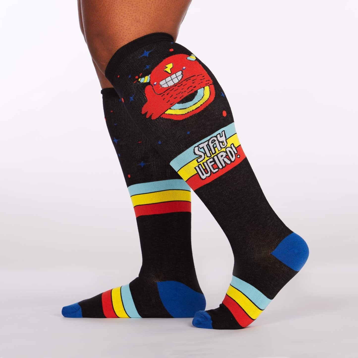 Sock it to me Stretch Stay Weird! Knee High Socks