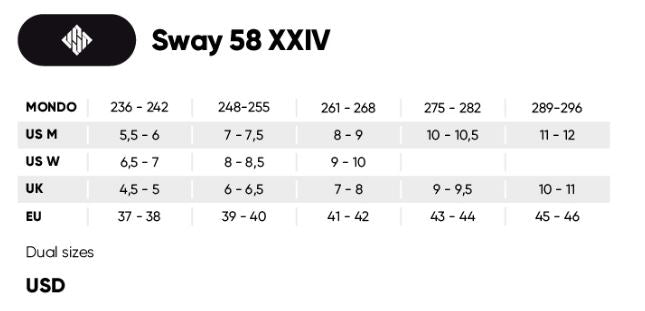 USD Sway 58 XXIV Aggressive Inline Skates