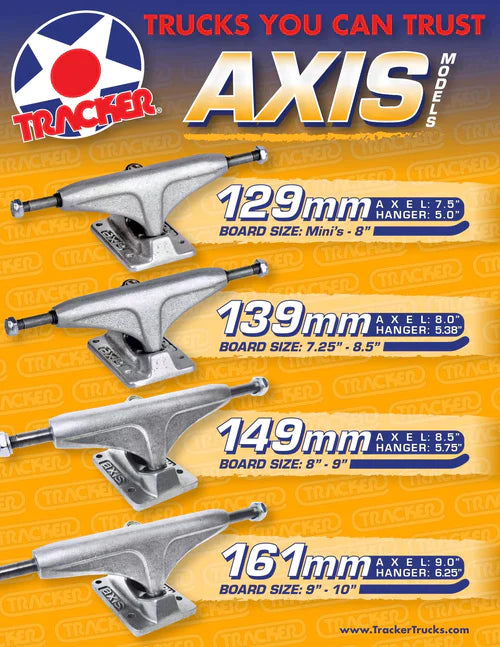 TRACKER TRUCKS - AXIS 161MM BILL DANFORTH SET 2