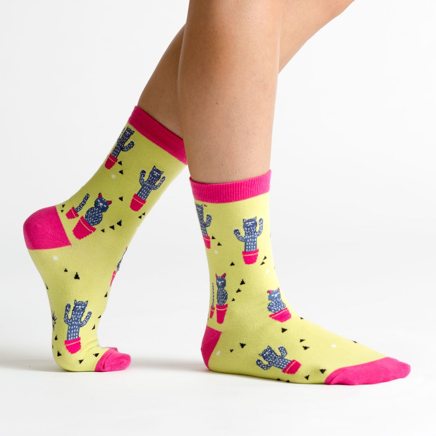 Sock it to Me Catcus Womens Crew Socks