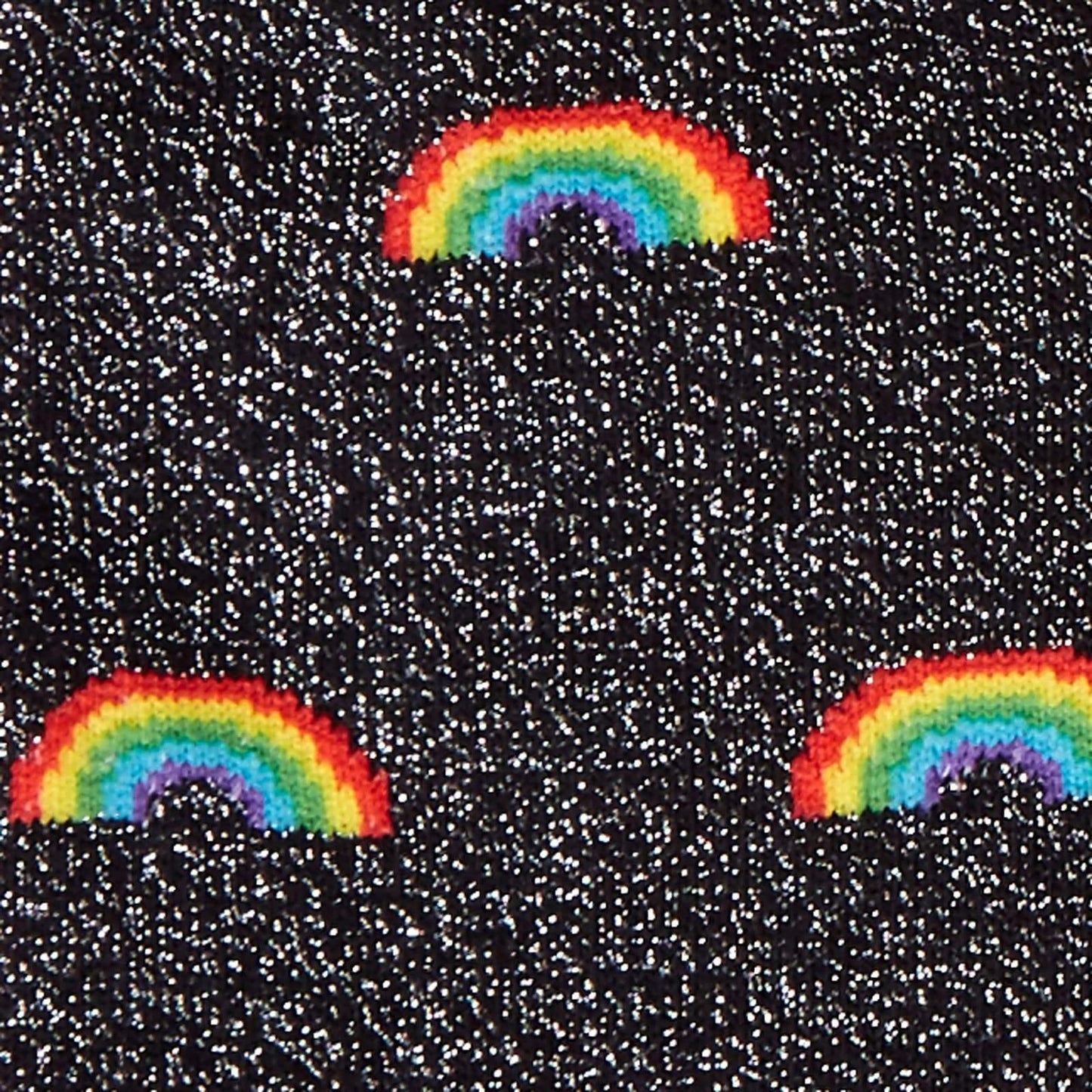 Sock it to Me Glitter over the Rainbow Junior (aged 7-10) Crew Socks