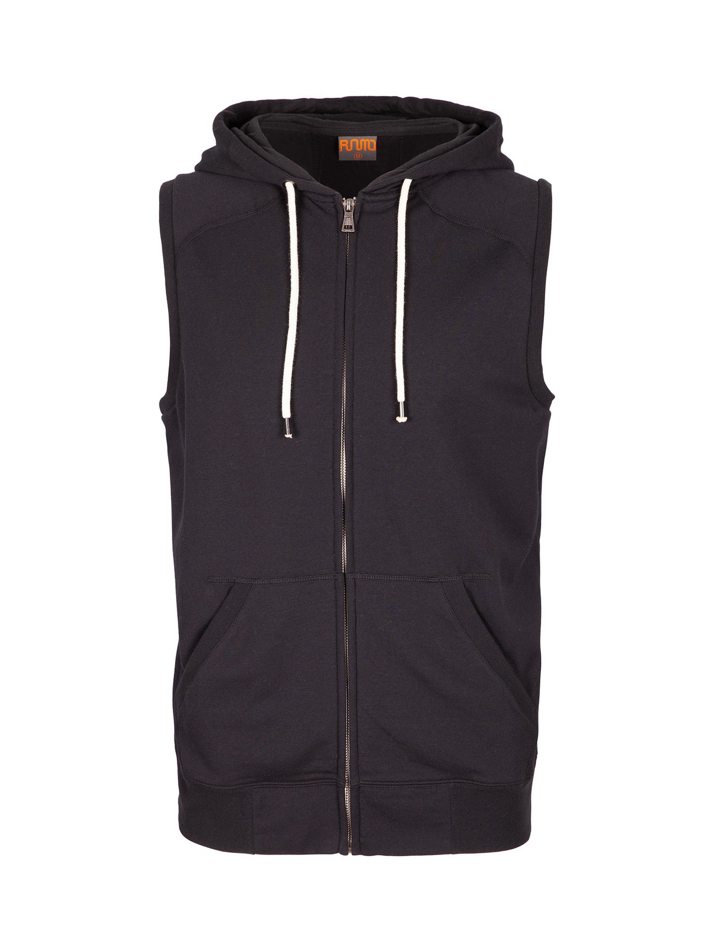 Sleeveless Zipped Hoodie Black (NEW)