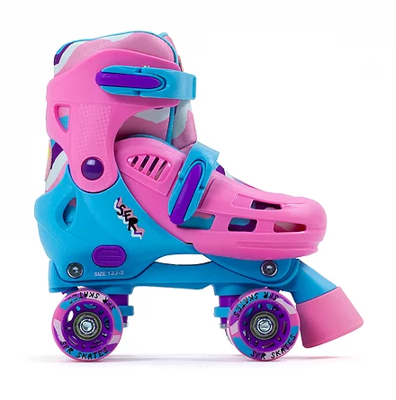 SFR Hurricane III Quad Roller Skates - Pink Blue