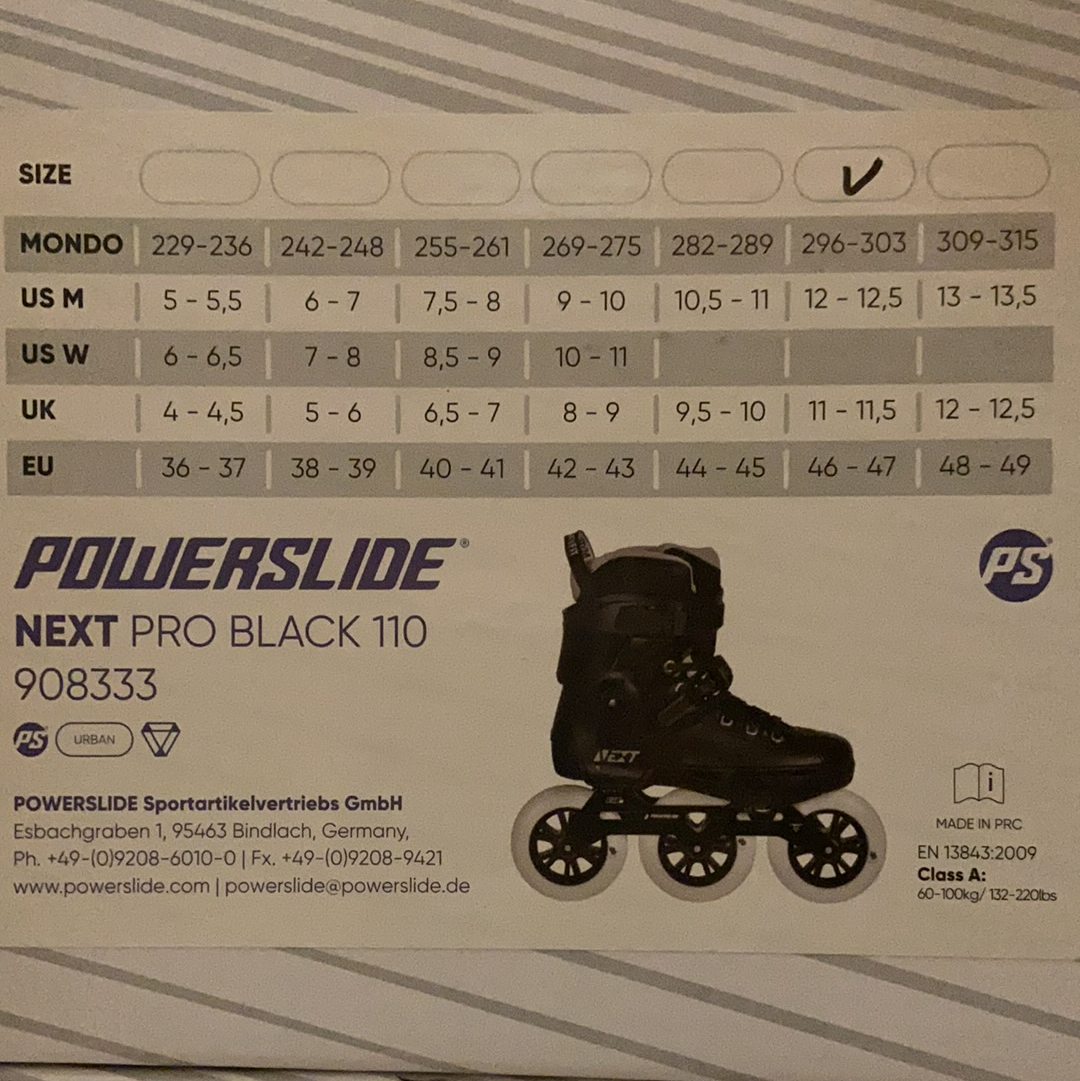 Powerslide Next Pro Black 110 Inline Skates
