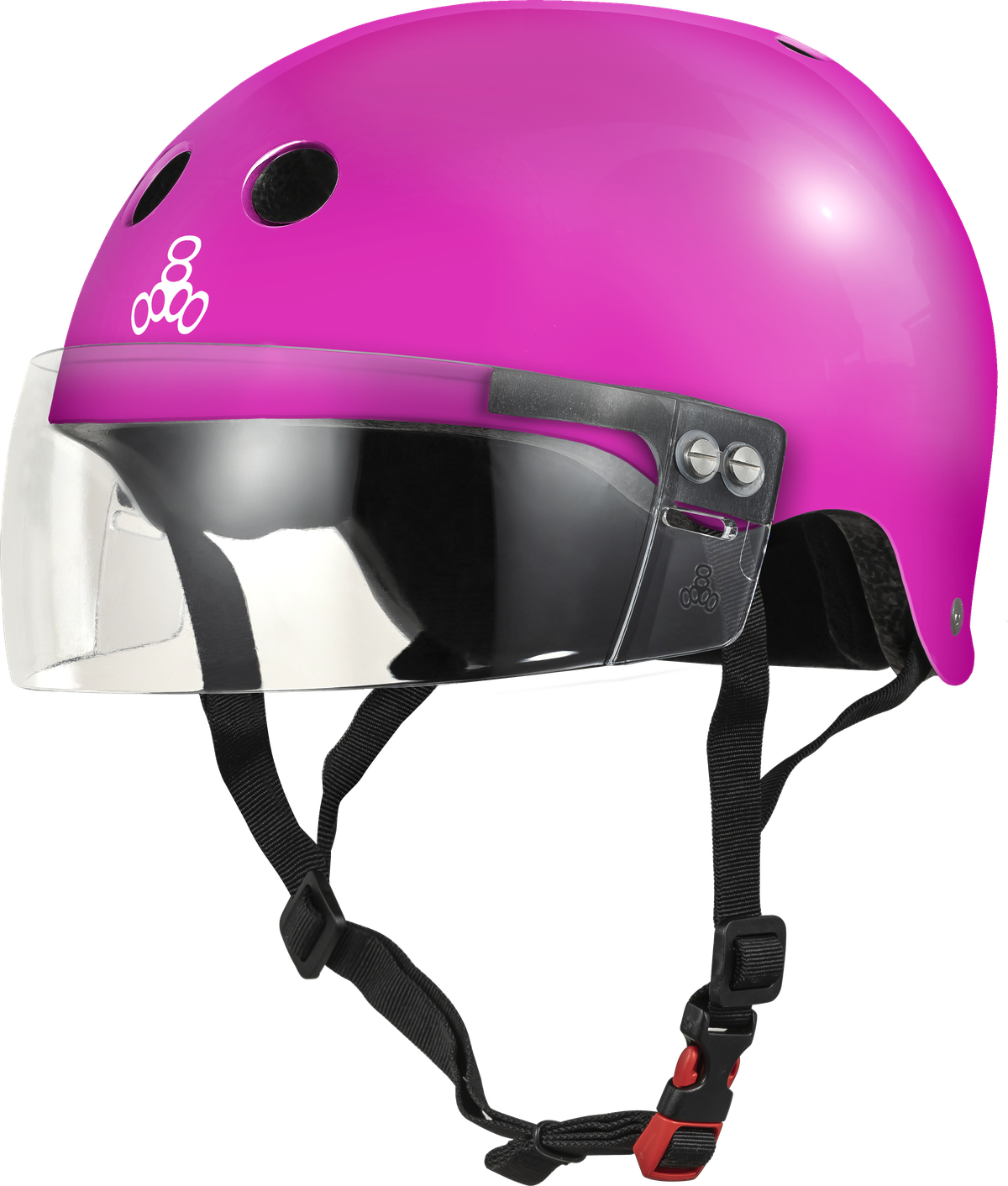 Triple 8 THE VISOR Certified Helmet SS Pink Glossy