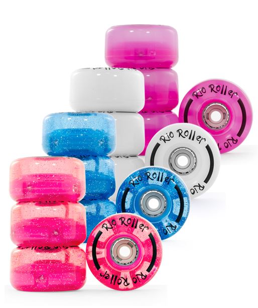 Rio Roller Light up Wheels Pink (Multi Colour light show) 4pk