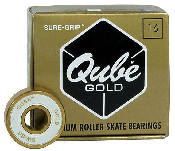 Qube Gold Swiss Bearings 7mm & 8mm 16 Pack