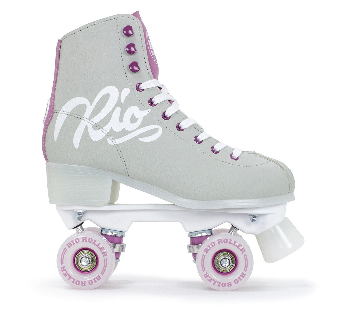 Rio Roller Script Roller Skates Grey and Purple - ON SALE