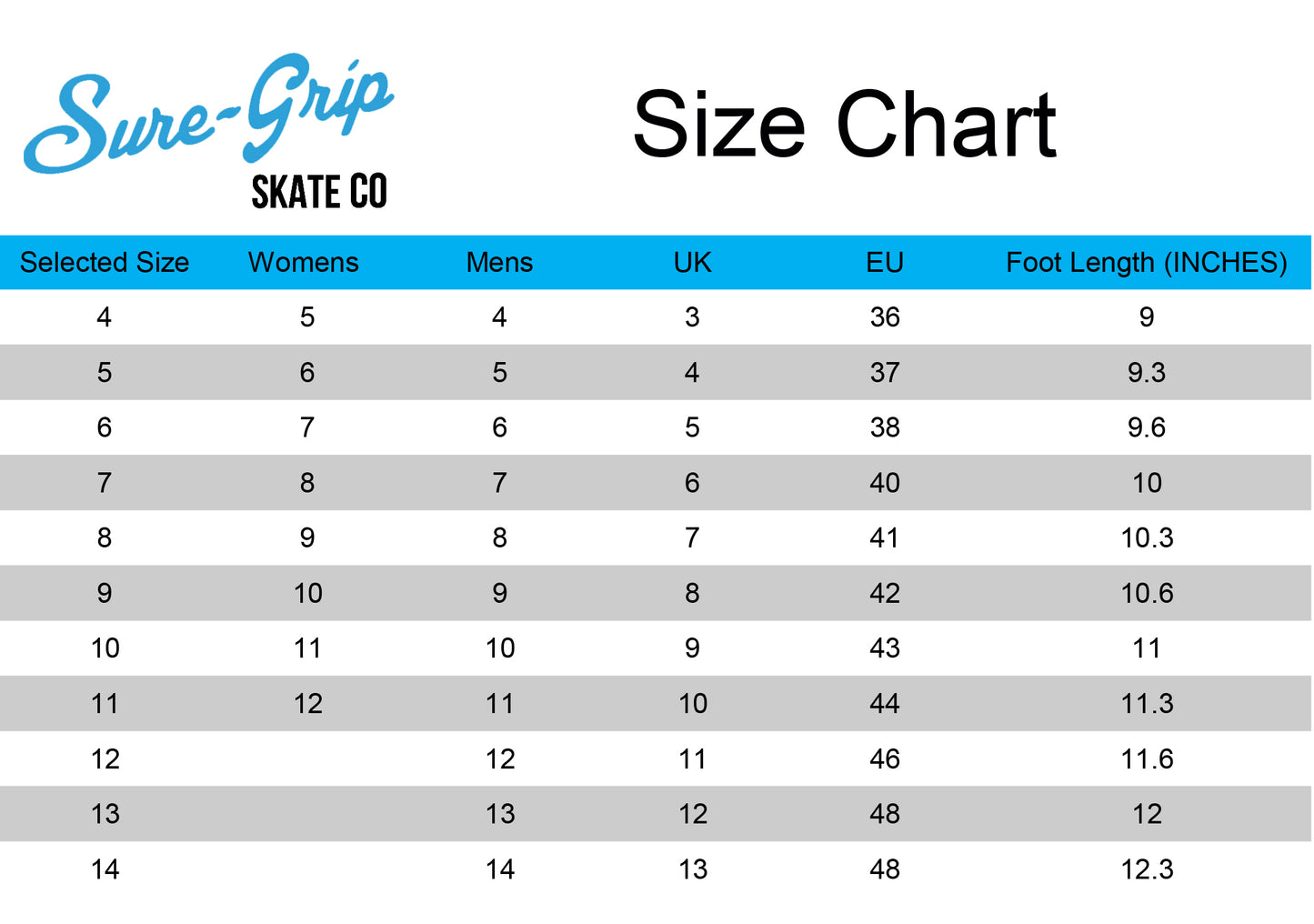 SureGrip Champion Skates - US 6 (25cm) - CLEARANCE