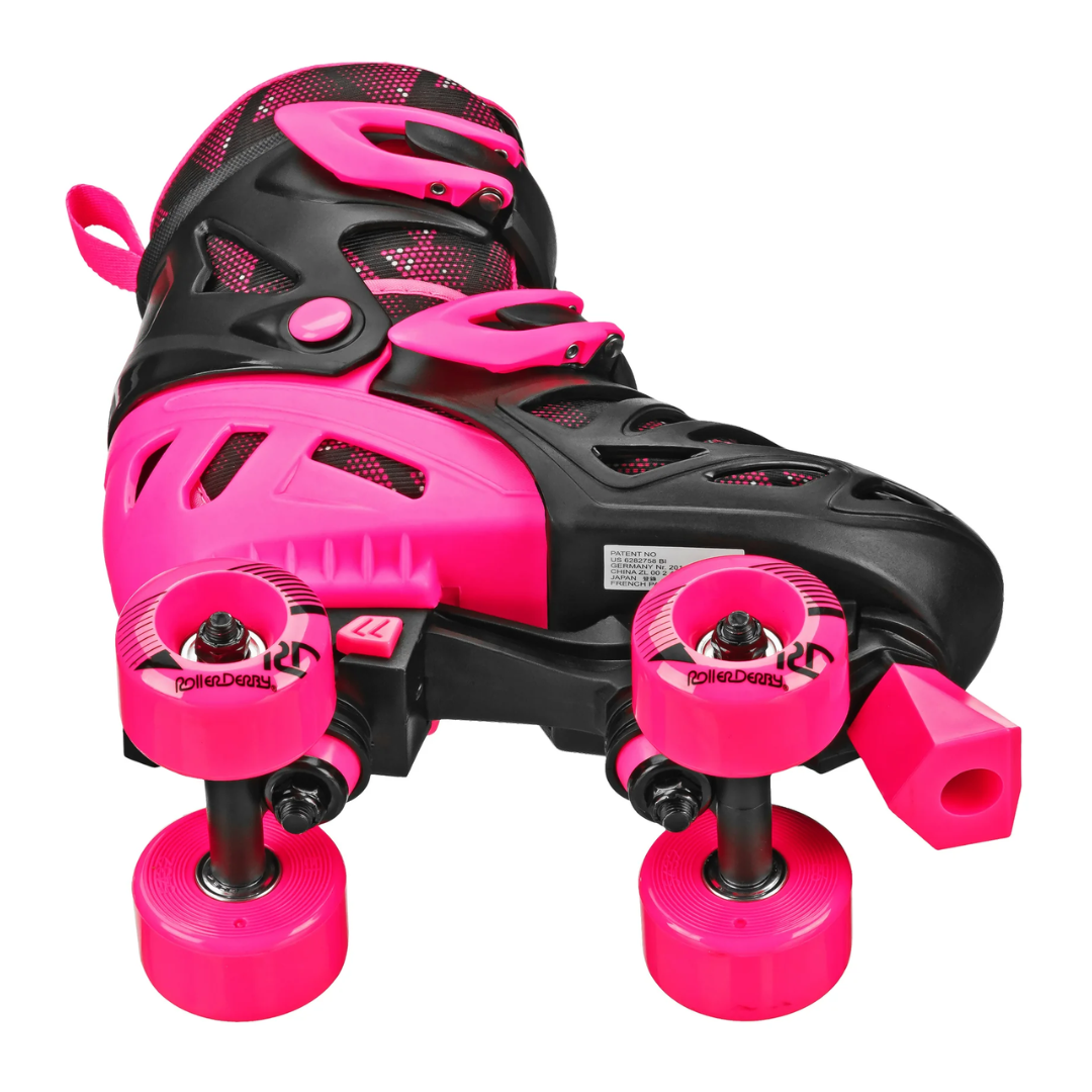 RDS Trac Star Skate Girls Black/Pink Adjustable Roller Skates