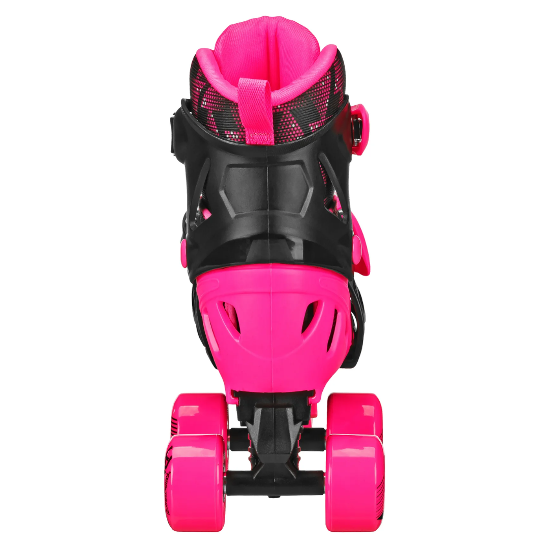RDS Trac Star Skate Girls Black/Pink Adjustable Roller Skates