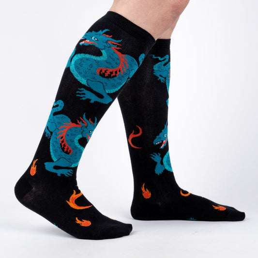 Sock it to Me „Du bist Feuer“ Kniestrümpfe