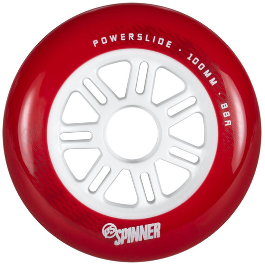 Powerslide Spinner Wheels 100mm 88a Red 3 Pack