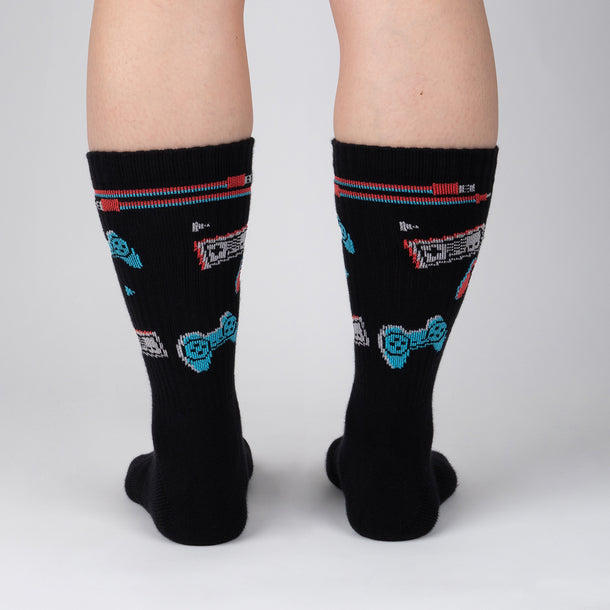 Sock it to Me "Press Play" Ribbed Crew Athletic Socks
