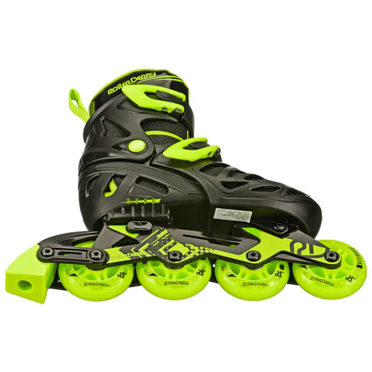RDS Tracer Black/Green Adjustable Inline Skates