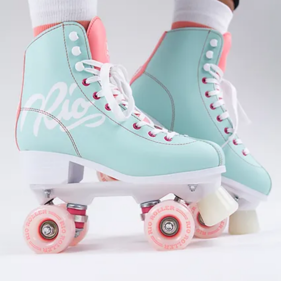 Rio Roller Script Ice Skates - Teal