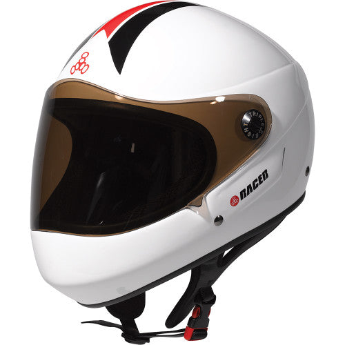 Triple 8 Racer Helmet White Gloss