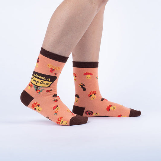 Sock it to Me "Having a Fungi Time" Womens Crew Sock
