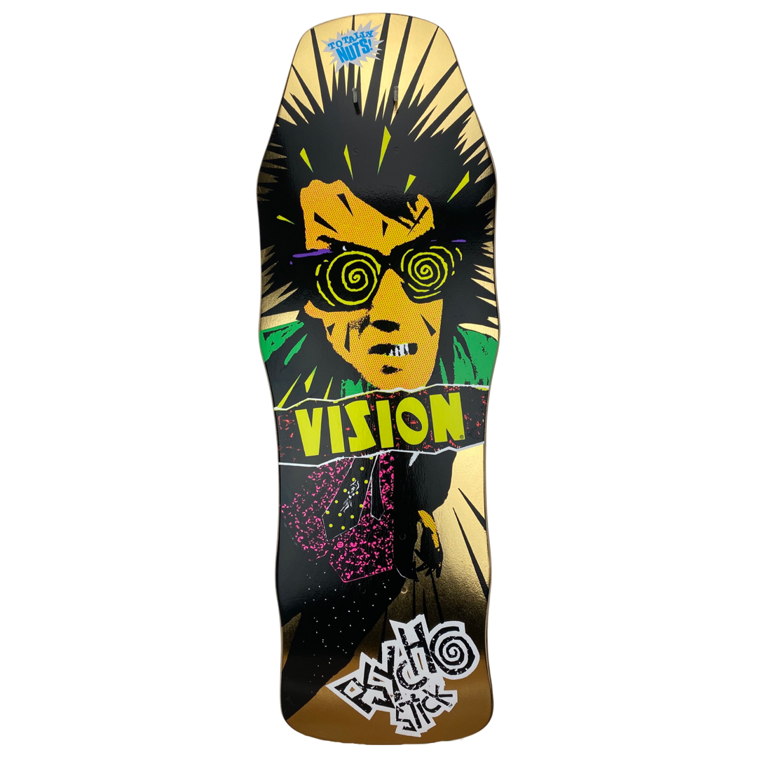 Vision Limited Colourway Gold Foil Psycho Stick Deck - 10"x30"