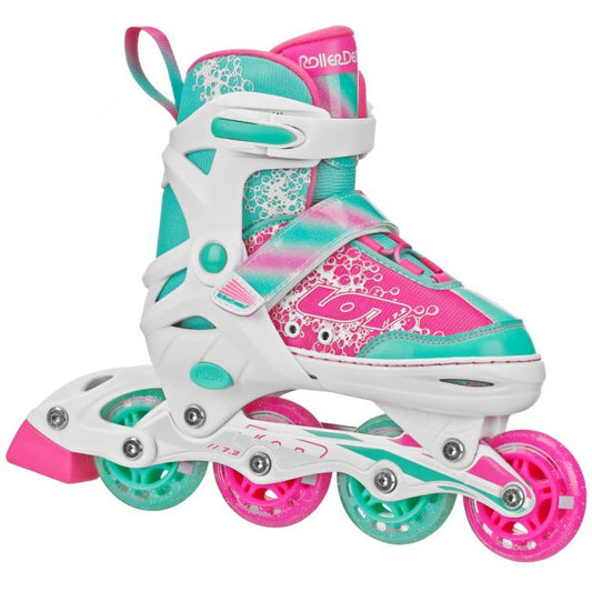 RDS Ion 7.2 White/Pink/Mint Adjustable Inline Skates