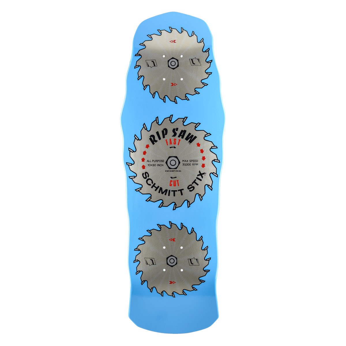 Schmitt Stix Ripsaw Modern Concave Deck- 10"x30"- Blue Dip