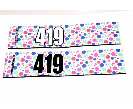 Number Arm Bands Deluxe- Mini Polka Dots