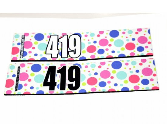 Number Arm Bands Deluxe- Polka Dots