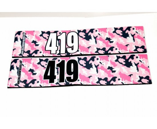 Number Arm Bands Deluxe- Camo Pink