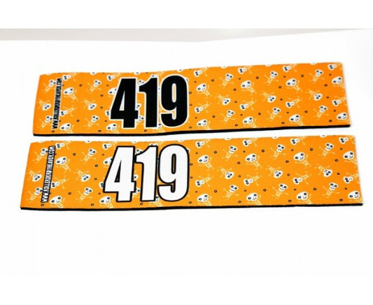 Number Arm Bands Deluxe- Tangerine Skull