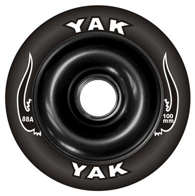 Yak Wheels Scat II 100mm 88a Black w Metal Core
