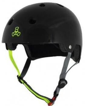 Triple 8 Certified Helmet Black W/Zest Gloss