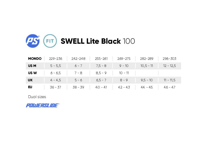 Powerslide Swell 100mm Lite Black II Inlineskates