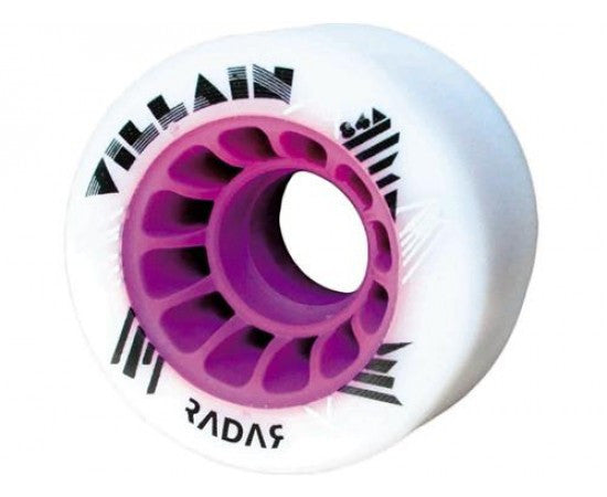 Radar Villain White Wheels 59mm 84a 4 Pack Narrow