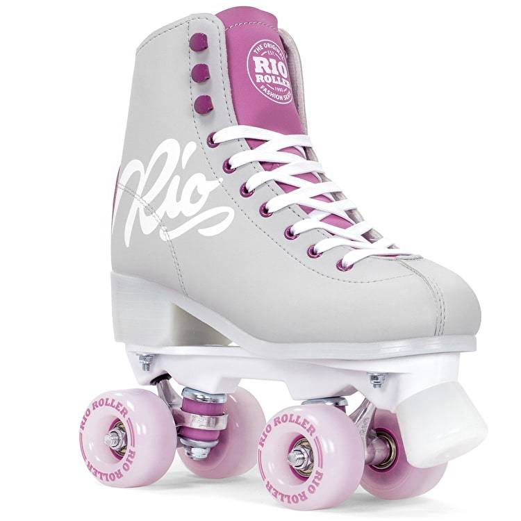 Rio Roller Script Roller Skates Grey and Purple – RollerDerbyHeaven