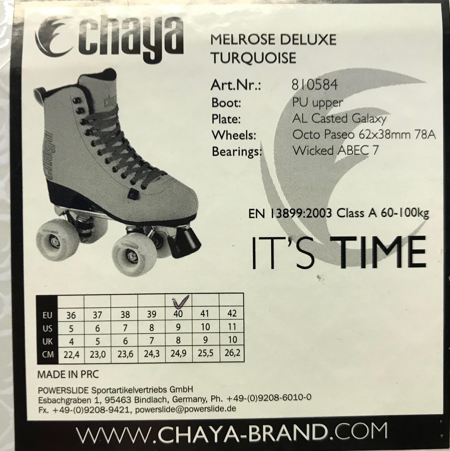 Chaya Melrose Deluxe Turquoise Roller Skates