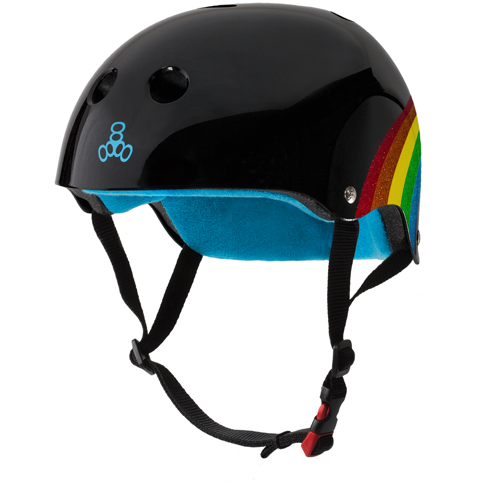 Triple 8 THE Certified Helmet SS Rainbow Sparkle Black