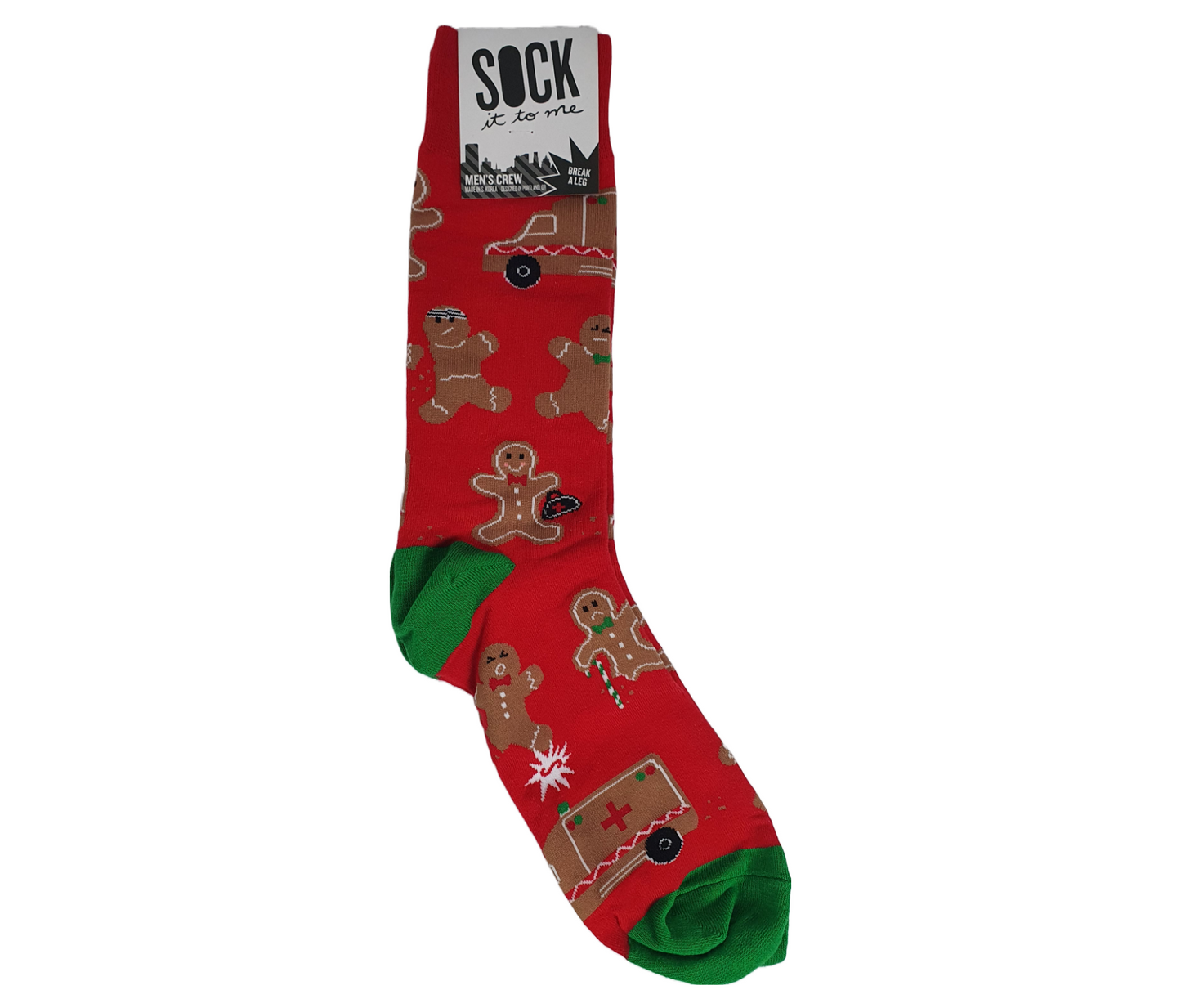 Sock it to Me Holiday Cheer Gift Box Set - Mens Crew: Tacky Holiday Sweater, Tangled Lights, Break a Leg